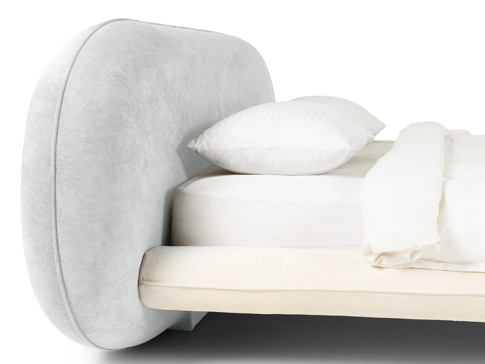 Кровать Softbay 160x200 (букле) белый серый 869916