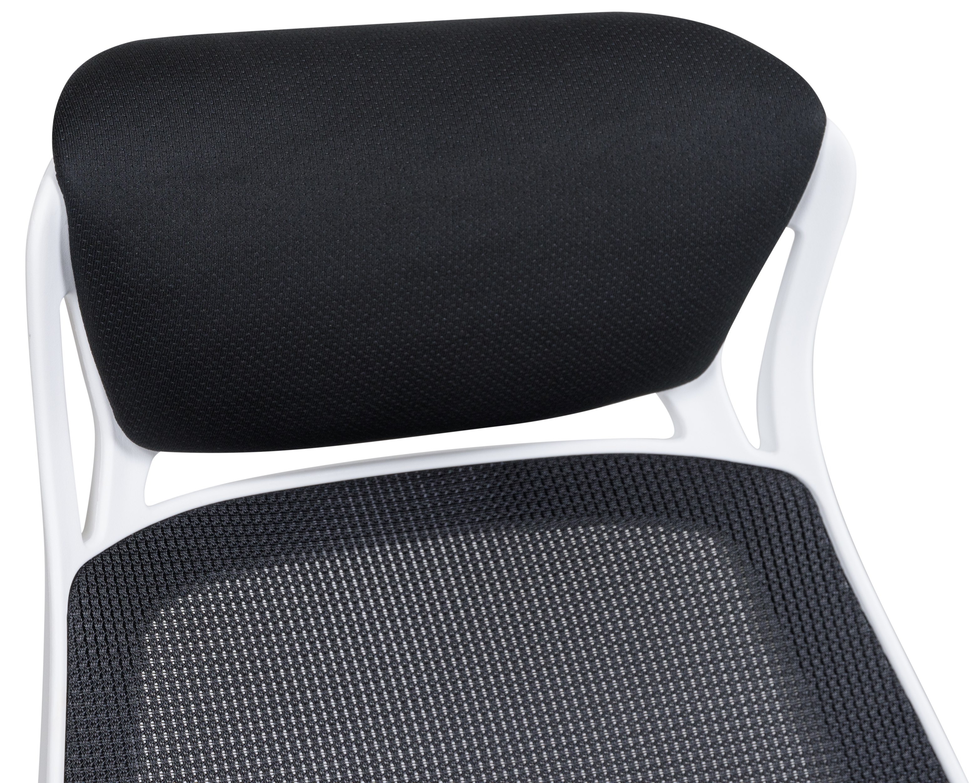 Офисное кресло для руководителей DOBRIN STEVEN WHITE белый пластик, чёрная ткань