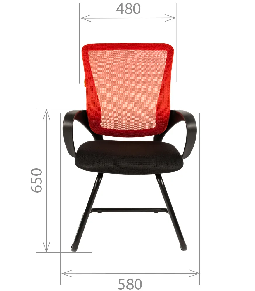 Кресло на полозьях CHAIRMAN 969-V серый