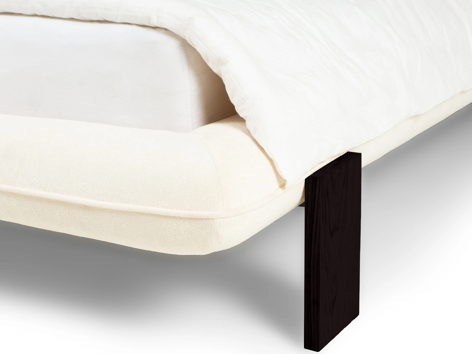 Кровать Softbay 160x200 (букле) серый белый 870554
