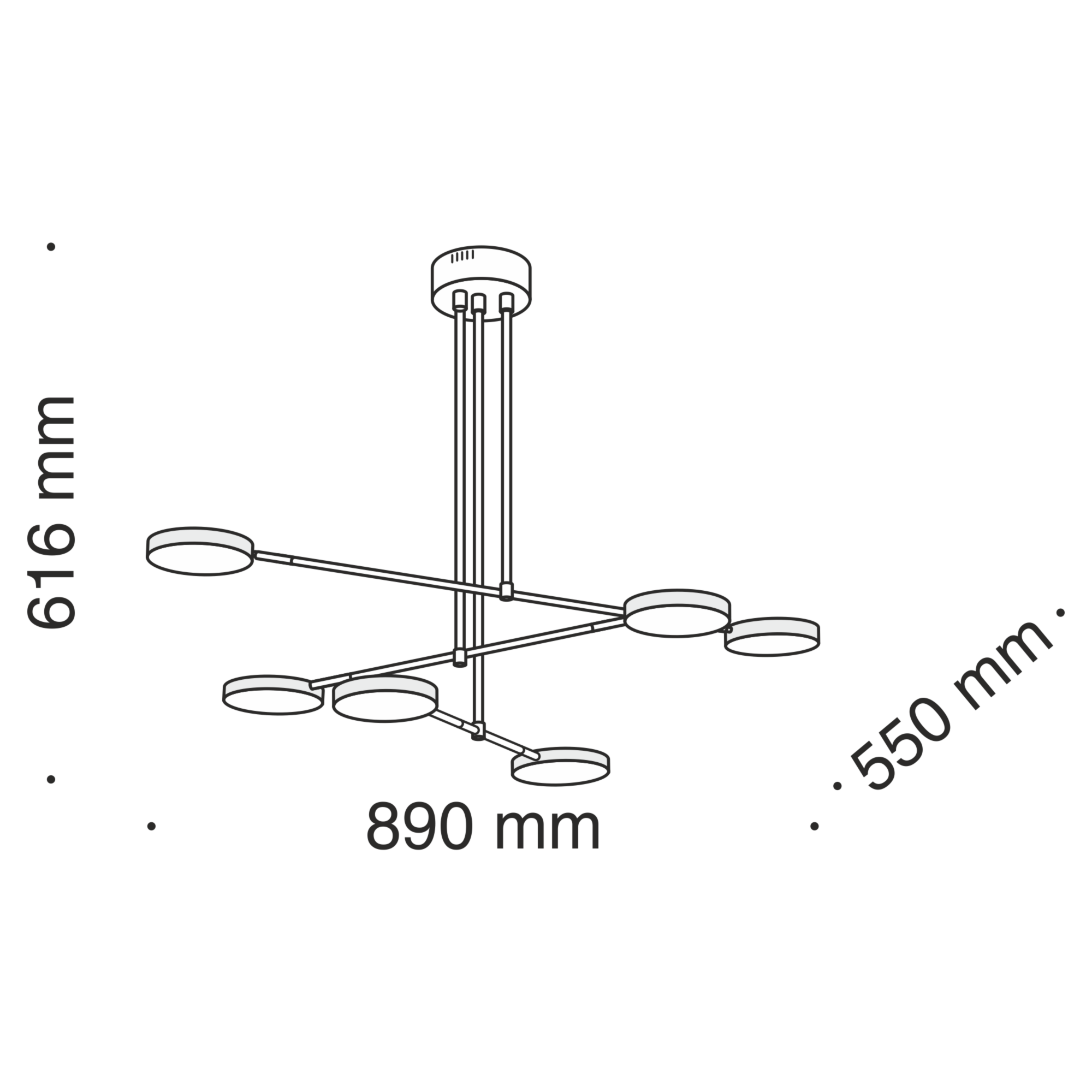 Люстра на штанге Maytoni Technical Fad MOD070PL-L38B3K