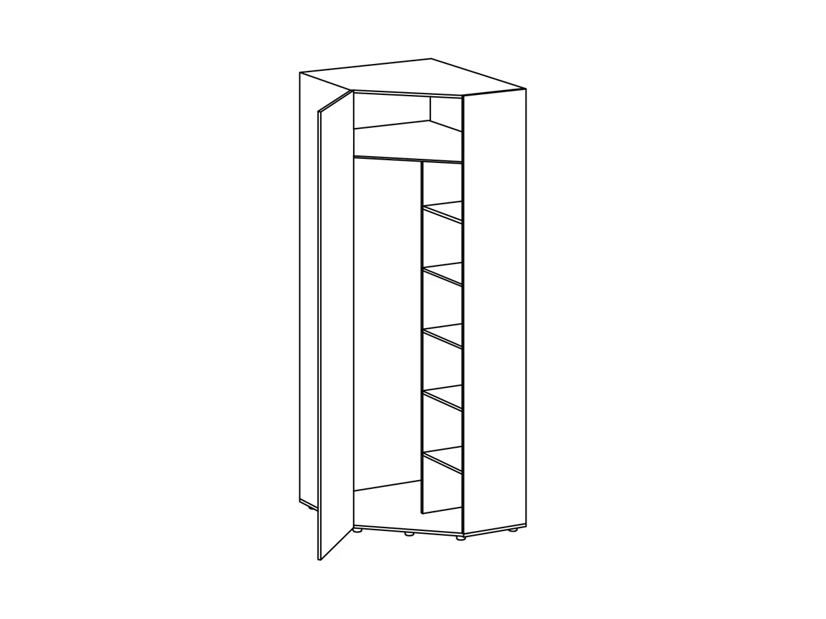 Шкаф угловой Modus левый 693213