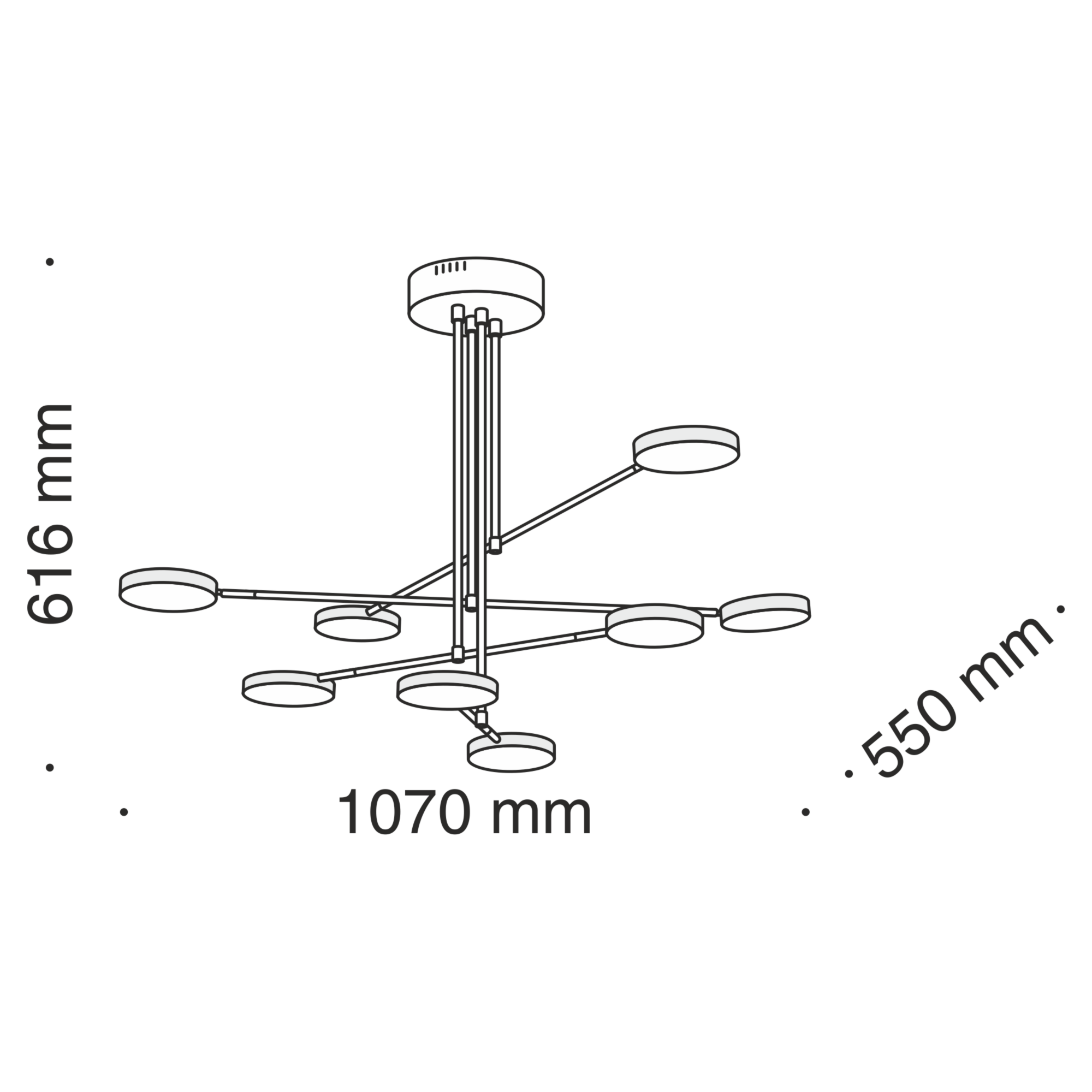 Люстра на штанге Maytoni Technical Fad MOD070PL-L48B3K