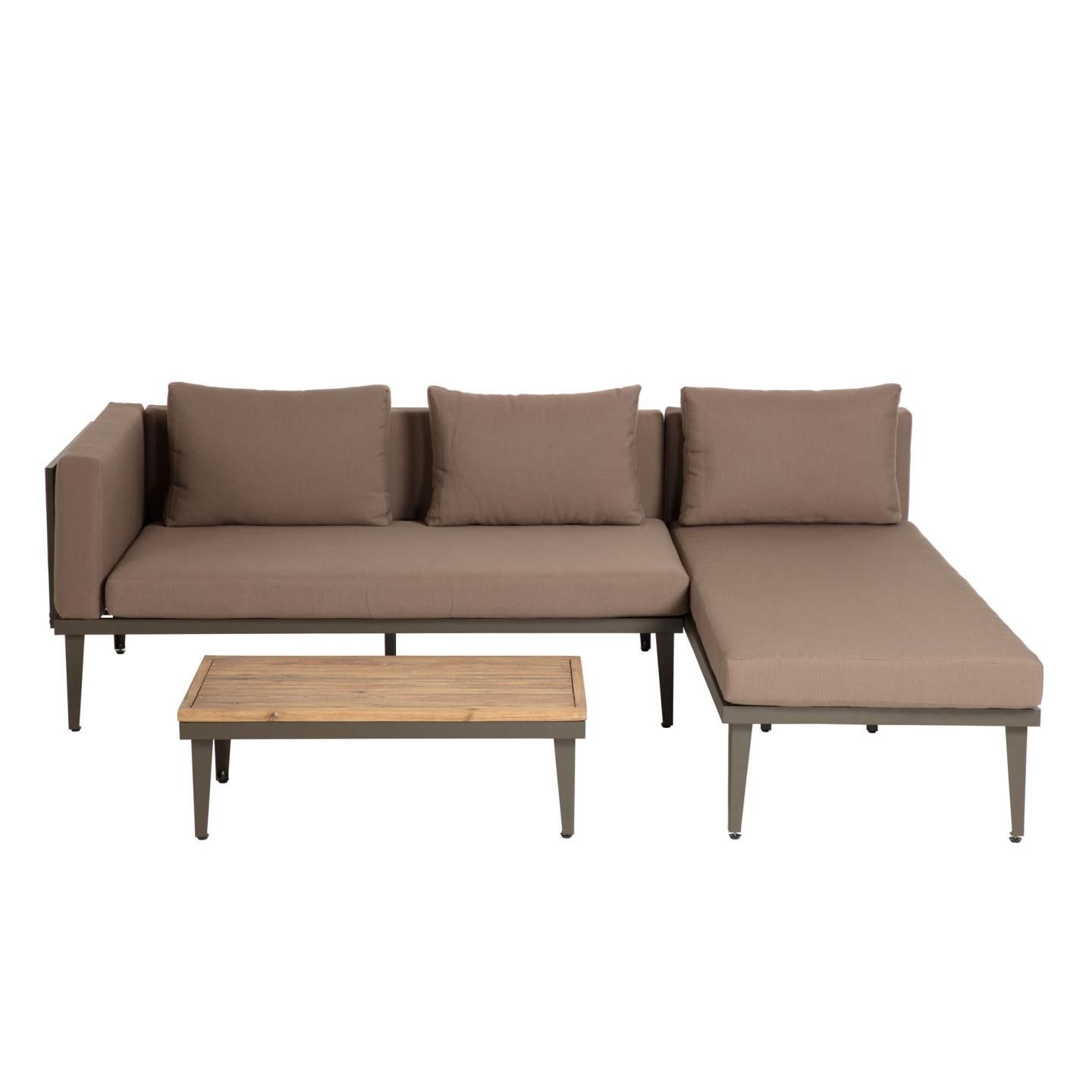 Комплект угловой диван шезлонг и столик La Forma Pascale 082121