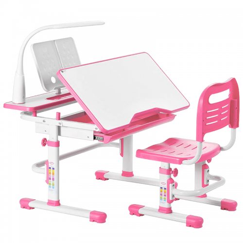 Комплект парта и стул (растущие) RIFFORMA-07 Розовый