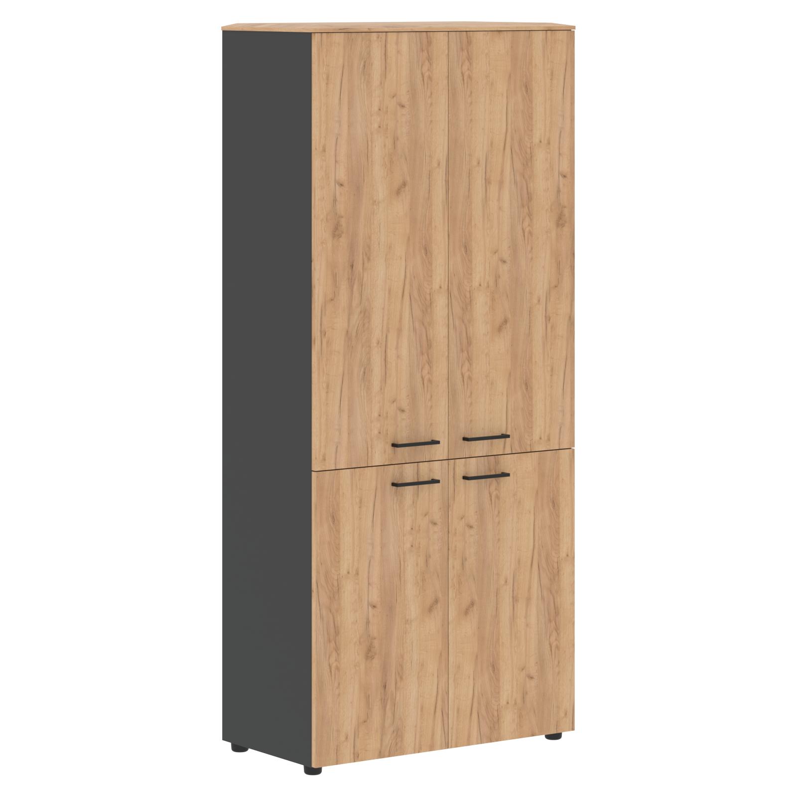 Шкаф с глухими средними и малыми дверьми Skyland Jay JHC 85.3 Дуб Бофорд / Антрацит