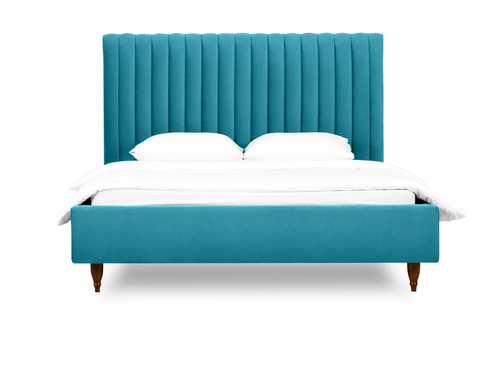 Кровать Dijon с мягким изголовьем 180х200 голубой 652386