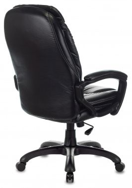 Кресло руководителя Бюрократ CH-868N Leather Venge Black черный