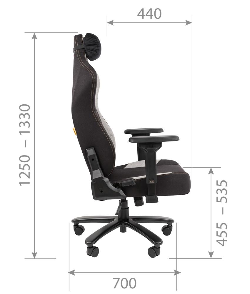 Игровое кресло CHAIRMAN CH30 черный / серый