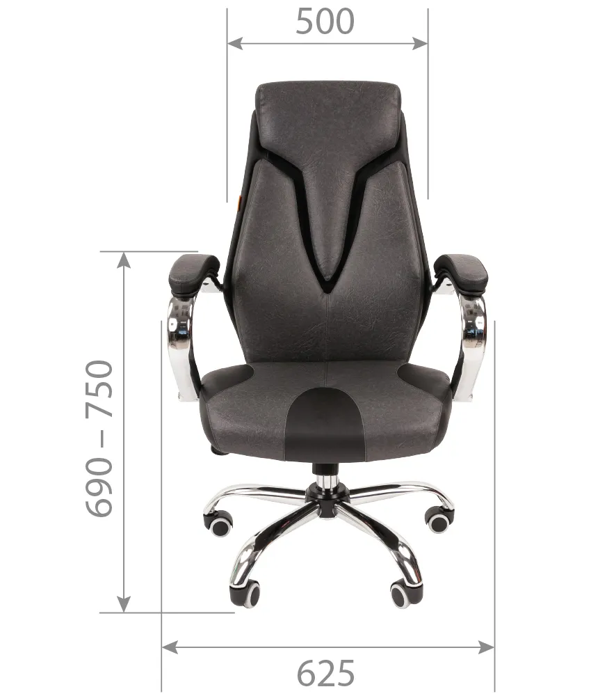 Кресло для руководителя CHAIRMAN 901 Черный / Коричневый