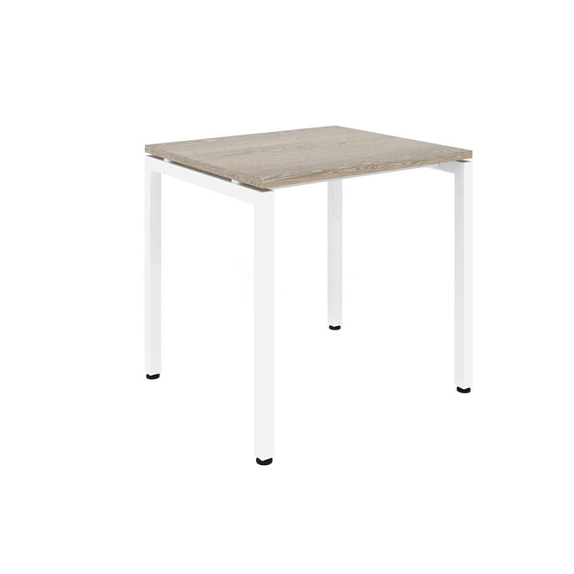 Стол офисный MULTI-OFFICE СТИЛ (Steel) 80х70х76 дуб светлый / белый