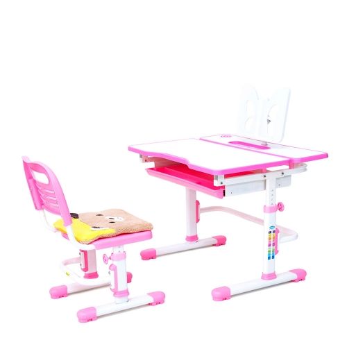 Комплект парта и стул (растущие) RIFFORMA-07 Розовый