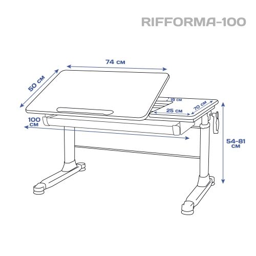 Парта-трансформер RIFFORMA-100 Серый