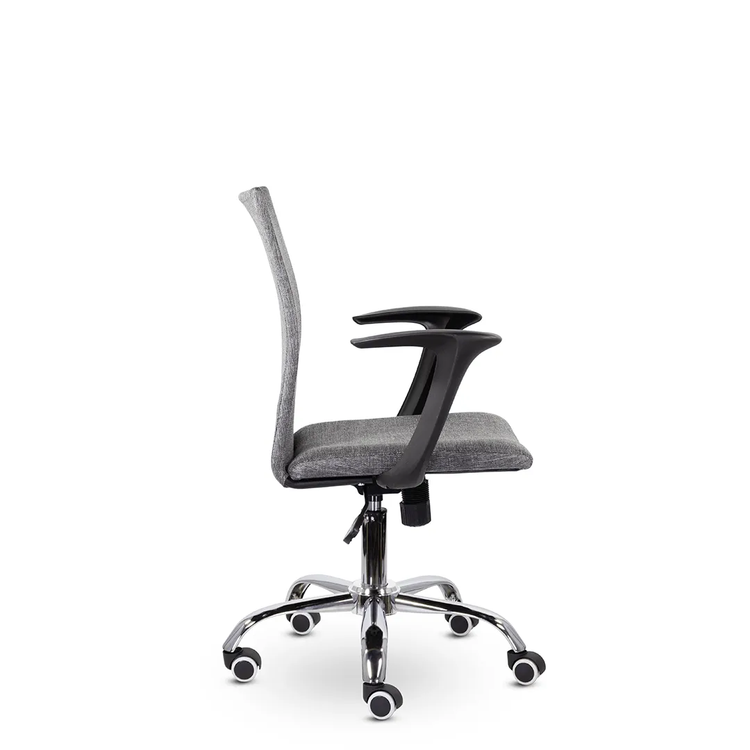 Кресло компьютерное Бэрри М-902 TG хром ткань М серый
