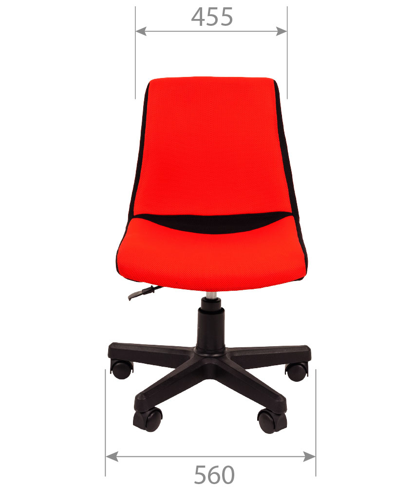Детский компьютерный стул Chairman KIDS 115 черный пластик красный