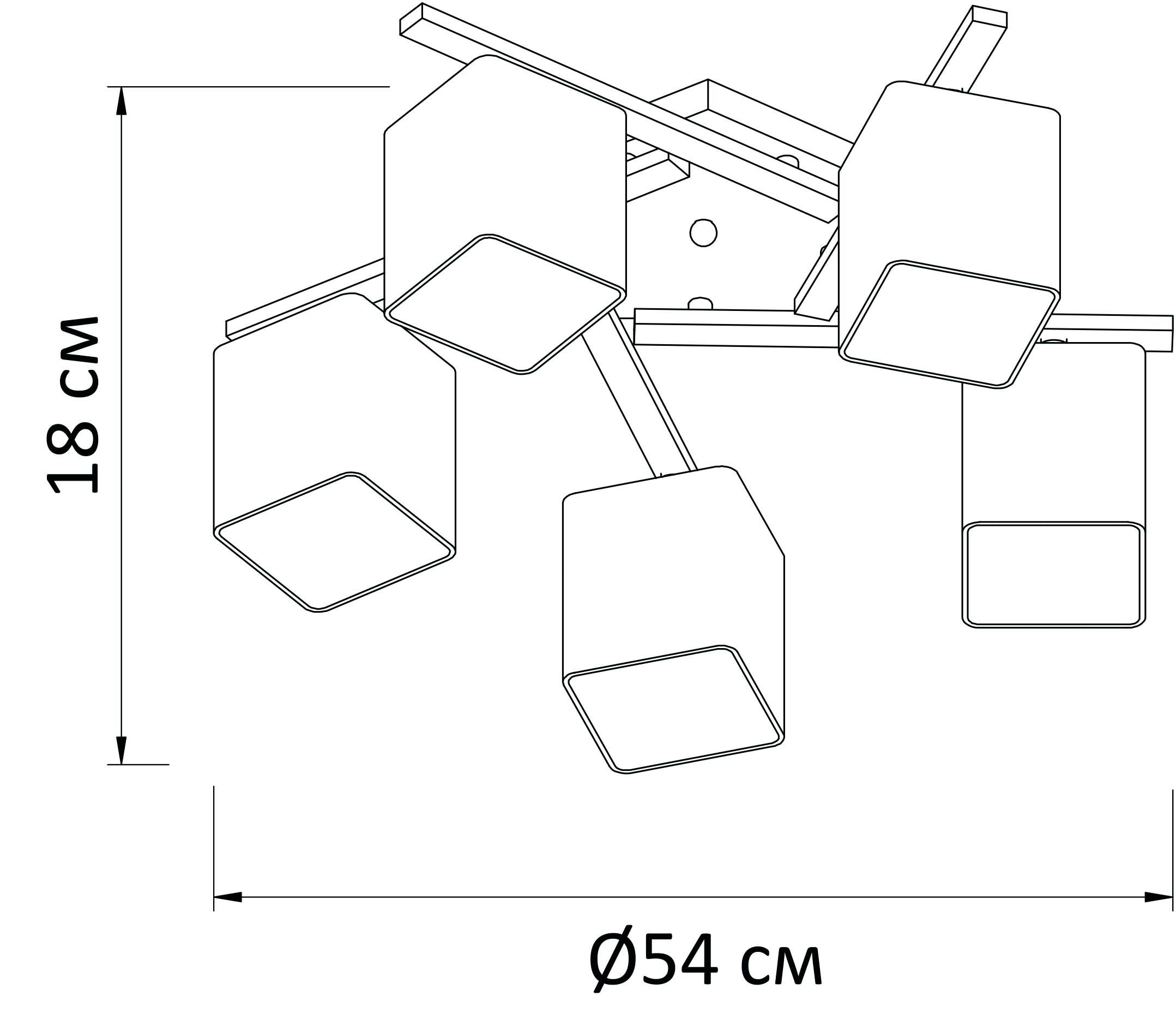 Накладная люстра Arte Lamp VISUALE A8165PL-5BK