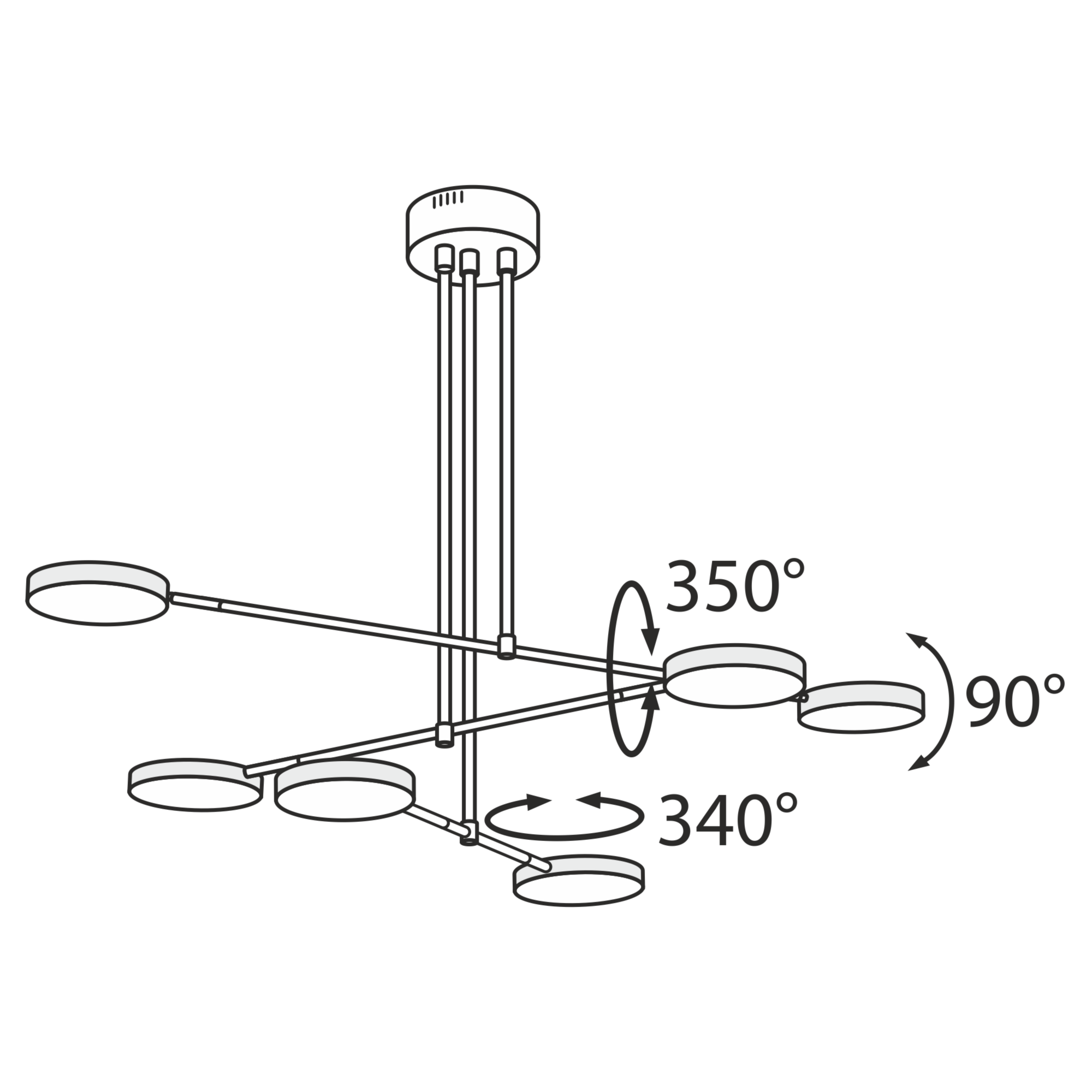 Люстра на штанге Maytoni Technical Fad MOD070PL-L38B3K