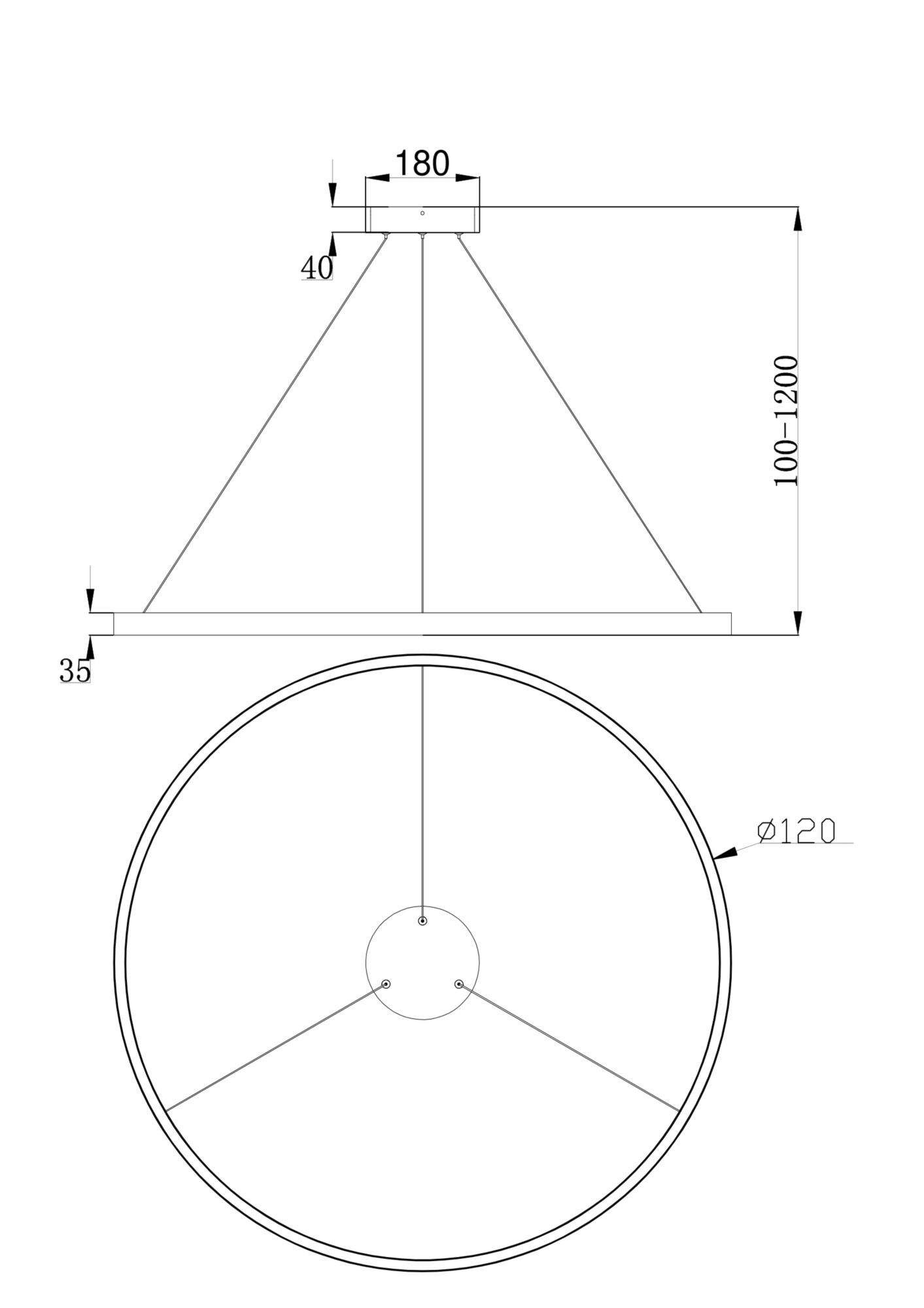 Подвесная люстра Maytoni Technical Rim MOD058PL-L65B4K