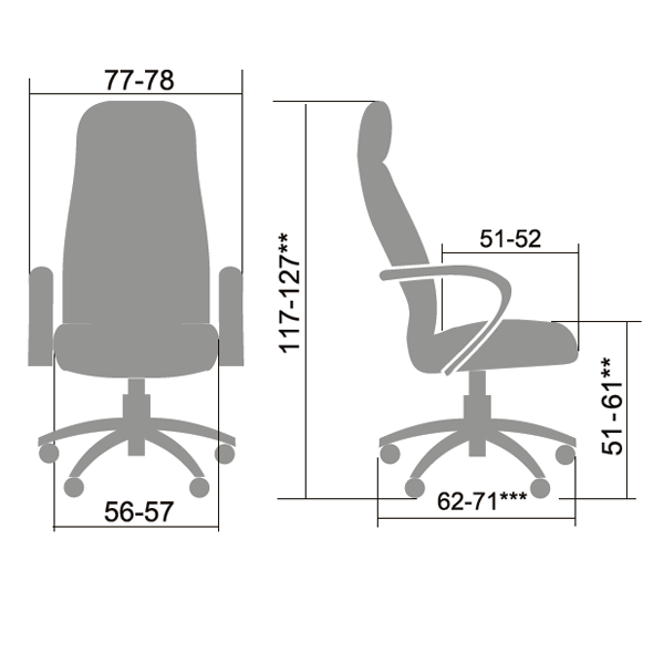 Кресло для руководителя LK-3 Pl Коричневый