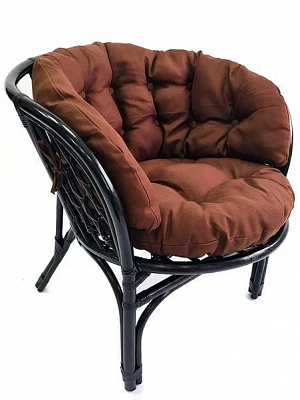 Кресло Багама венге (подушки твил полные коричневые)