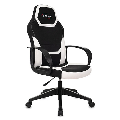 Кресло компьютерное BRABIX Alpha GM-018 черный белый