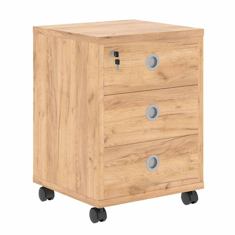 Тумба подкатная 3 ящика Skyland BORN B 201 Дуб Бофорд