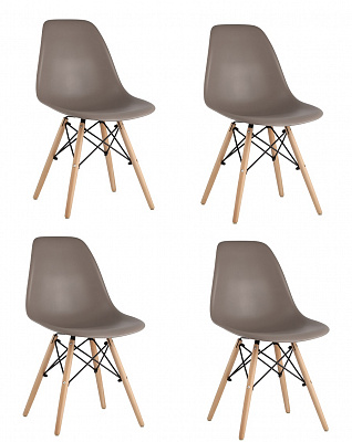 Комплект стульев Eames DSW темно-серый x4 шт