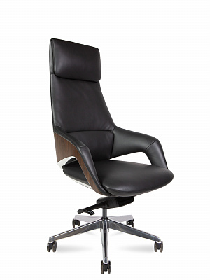 Кресло руководителя Шопен черная кожа FK 0005-A black leather