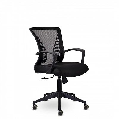 Кресло компьютерное Энжел М-800 черный пластик сетка черный