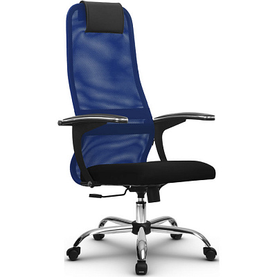 Кресло компьютерное SU-BU158-8 Ch Синий / черный