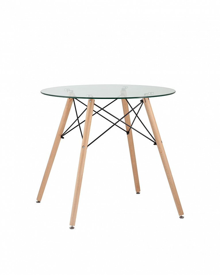 Стол Eames DSW NEW D80 стеклянный