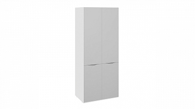 Шкаф для одежды с зеркальными дверями Глосс Белый СМ-308.07.212