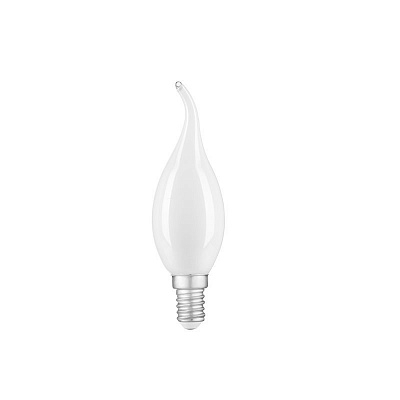 Лампа Gauss Filament Свеча на ветру 9W 610lm 4100К Е14 milky диммируемая LED 1/10/50