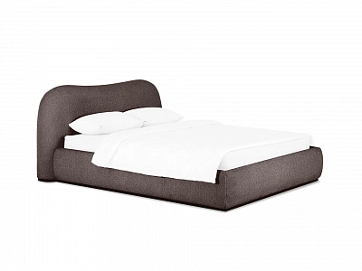 Двуспальная кровать Patti без подъемного механизма букле коричневый 831401