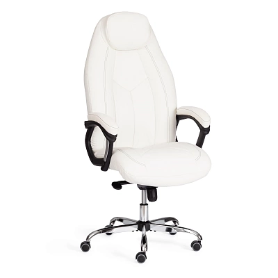 Кресло руководителя BOSS Lux экокожа белый