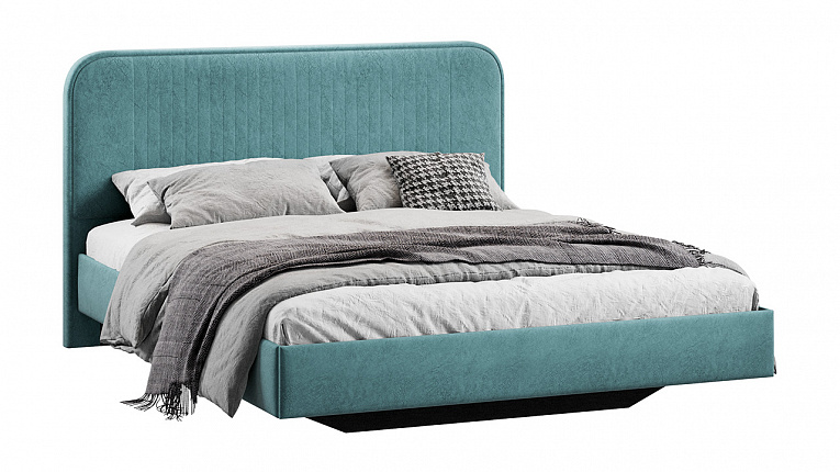 Кровать без подъемного механизма Тиффани Трия Тип 1 Микровелюр Wellmart Indigo 1800x2000