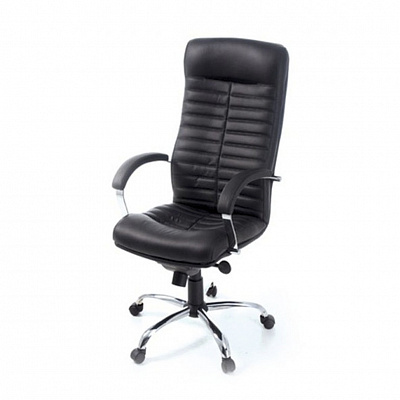 Кресло для руководителя Orion Steel Chrome-st PU01 экокожа черный