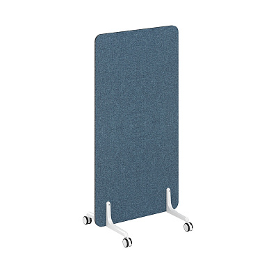 Перегородка NORDEN Мэджик на металлических опорах, на роликах 700x26x1470 BAGAMA DENIM / Белый MP.700.1470.DN.WH