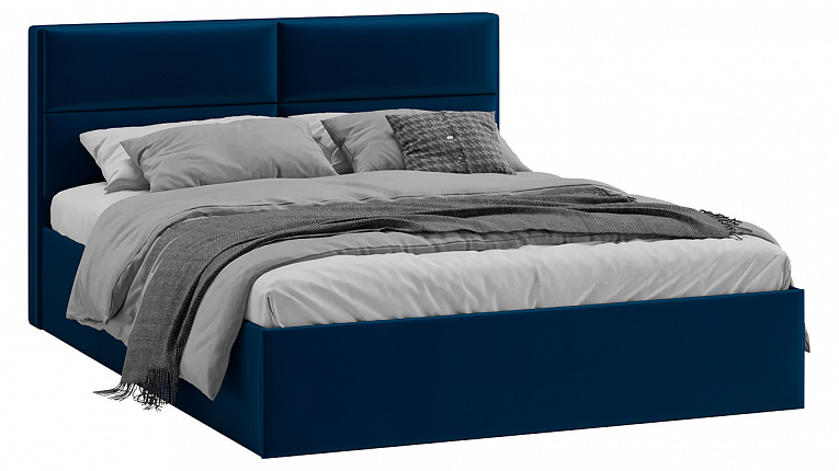 Кровать с подъемным механизмом Глосс Трия Тип 1 без заглушины Велюр Confetti Blue 1400x2000
