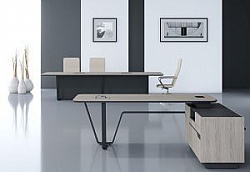 Комплект мебели для руководителя Line Дуб серый / Антрацит