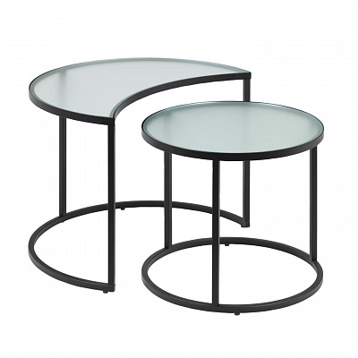 Набор из 2 приставных столиков La Forma Bast 65 см / 47 см
