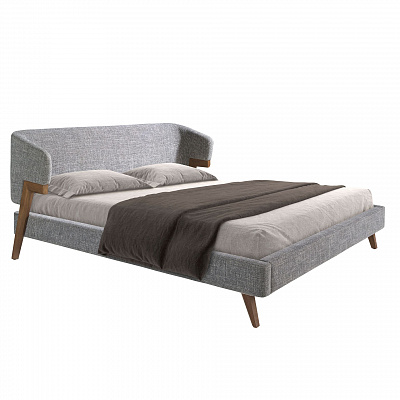 Двуспальная кровать Angel Cerda 7173/GC2323 ткань серого цвета 180 x 200 cm 206605