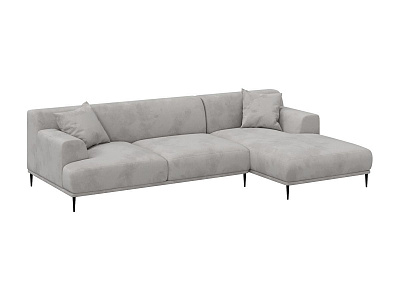 Модульный диван Portofino 2м с оттоманкой (правый) серый 518301