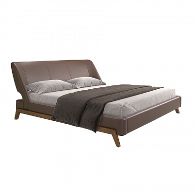 Двуспальная кровать Angel Cerda 7159/GC1713 экокожа шоколадно-коричневый 181122