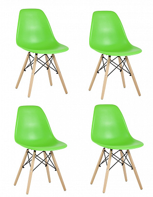 Комплект стульев Eames DSW светло-зеленый x4 шт
